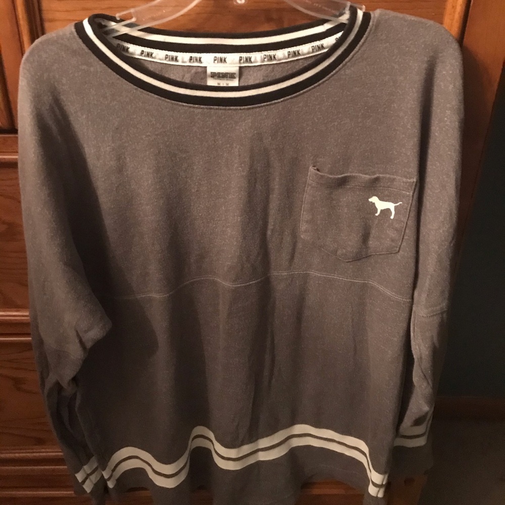 Pink by Victoria’s Secret Grey Sweater with Pocket